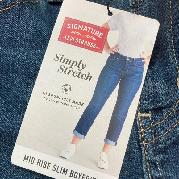 Levi Mid Rise Slim Boyfriend cropped jeans - Picture 11 of 13